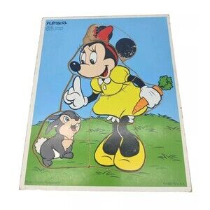Vintage 1980s Playskool Puzzle Minnie Mouse #190-16 Damaged Replacement Pieces!
